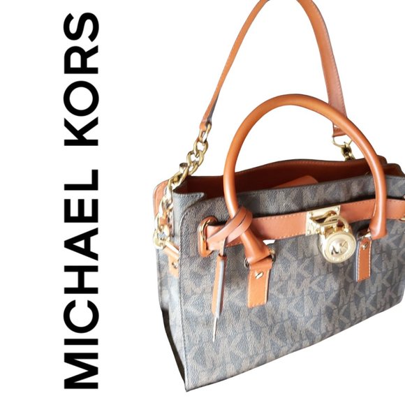 Michael Kors Logo Satchel Purse - Picture 3 of 5
